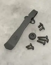 Gray Titanium Deep Pocket Clip with Screws To Benchmade Griptilian 551 553 550