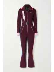[Cordova] Cordova - The Up & Down Belted Embroidered Ski Suit - Brown - large large Brown