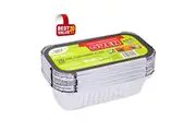 240 X Aluminum Foil Trays 20.5x11x5.5CM BBQ Disposable Roaster takeaway Oven Baking Party with Lids