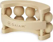 Gaiam Relax Massage Ball Roller - Handheld Wooden Total Body Massager for Back, Neck, Foot, Calf, Leg, Arm | Deep Tissue Massager Relief for Sore Muscles