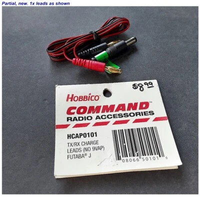 1x Hobbico Charge Lead For Futaba 9VAP Transmitter HCAP0101 Partial Incompl.NEW