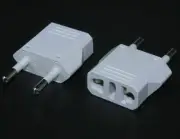 US / AU to EU AC Power Plug Adaptor Travel Converter X1