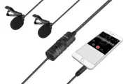 Movo LV2 Double-Lavalier Omnidirectional Interview Microphone (DSLR, Smartphone)