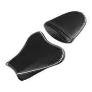 Black+White Driver Passenger Seat Cushion Fit For Suzuki GSXR1000 2005-2006 05