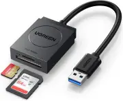 UGREEN SD Card Reader USB 3.0 Dual Slot Flash Memory Card Reader TF, SD, Micr...