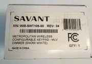 Savant Metropolitan Wireless config Keypad/MLV Dimmer WIB-SWT106 white, NEW