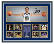 STEPHEN CURRY WINGS GOLDEN STATE WARRIORS SIGNED FRAMED LTD ED MEMORABILIA