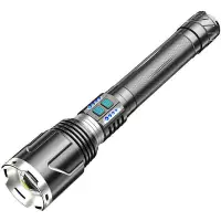 在飛比找Yahoo!奇摩拍賣優惠-強光手電筒led可充電超亮遠氙氣燈P160戶外變焦超長續航探