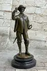 Bronze Sculpture Art Deco Pure Classic Cavalier Cavalry Lost Wax Method Figure