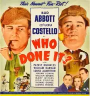 Who Done It? poster top Bud Abbott Lou Costello bottom Jerome - Movie Old Photo