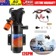 12V RV Macerator Pump 45LPM Self-priming Sewerage Waste Water Pump 12GPM Boat RV