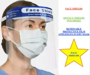 Full Face Shield Safety Mask; 100 Masks; Reusable & Anti Splash