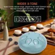Tongue Drum 8 Note Ethereal Sanskrit Hand Pan Percussion Instrument Mo FAD