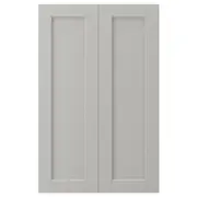 LERHYTTAN 2-p door f corner base cabinet set, light grey, 25x80 cm