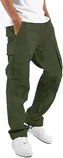 [LYRXXX] Men's Casual Cargo Pants Hiking Pants Workout Joggers Sweatpants for Men