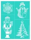NEW “Christmas Classics” Chalk Couture Chalk Transfer Stencil Size B Snow Tree