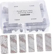 WOFASHPURET 60Pcs Nail Drill Sanding Bands Grits Durable Sanding Bands for Gel Nail Polish Removal Manicure Supplies Compatible with Mandrel Bit