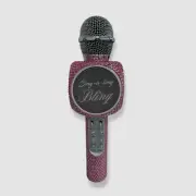 Wireless Express Pink Bling Edition Karaoke Microphone Bluetooth Speaker