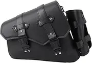 PEASL 1pc Motorcycle Side Bag Hanging Bags Tool Bag with Water Bottle Bag Motorcycle Swingarm Bag (Left Side Quickily Disassemble Buck(Black Left)
