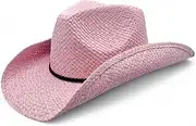 [Peter Grimm] Natural Straw Maverick Drifter Cowboy Hat
