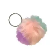 GoGoPo 6.5cm Fluffy Keyring Pastel Pompom Arts Cute Key Chain 3y+ Child/Kids