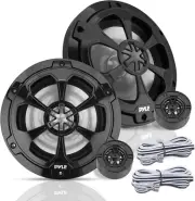 Pyle Two Way Marine Speaker System One Pair 6.5" Black Two-Way Component 240w