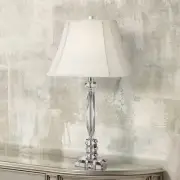Traditional Table Lamp 25 1/2" High Cut Crystal Column for Bedroom Living Room