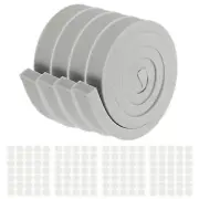 4 Roll Air Conditioner Foam Seal Strip, 6.5 ft x 2" x 1" Weather Stripping, Grey