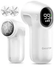 Rechargeable Fabric Defuzzer/Shaver, White, Regular
