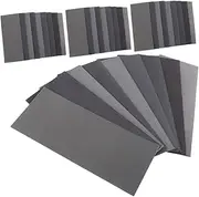 90pcs Sand Paper Set Assorted Grit Sandpaper Sheets for Wood Finishing 60# to 3000# Wet/Dry Automotive Use for DIY Projects and Furniture Restoration