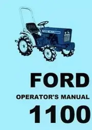 Ford 1100 Tractor Owner Operators Manual