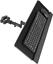VIVO Steel Universal Full Motion Pole Mount, 26 Inch Keyboard and Mouse Tray, Ergonomic Tilt, 360 Degree Rotation, Neutral Writing Position, Black, Mount-POLEKB