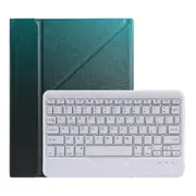 Bluetooth Keyboard Leather Case For Ipad Pro 11 With Triangle Holder & Pen Slot Fits 2021 / 2020 / 2018 & Air 4 10.9 Splittable Gradient Dark Green