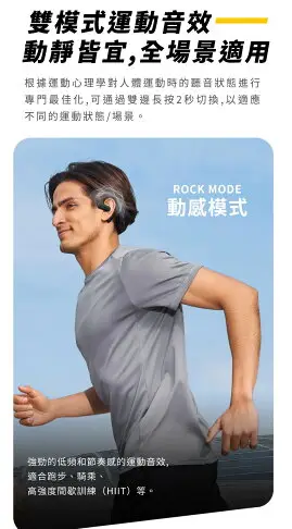 【OpenRock S 】開放式無線耳機 零配戴感 兩色