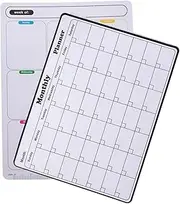 NAMOARLY 2 Sheet Magnetic Schedule Family Calendar Dry Erase Board Magnetic Weekly Calendar Reusable Fridge Magnets Weekly Calendar for Fridge Weekly Planner Soft Magnetic White