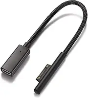 [Sisyphy] Nylon Braided Surface Connect to USB-C Charging Cable for Microsoft Pro7 Go2 Pro6 5/4/3 Laptop Book - Compatible With 45W 15V3A USBC Charger and 3A USBC Cable - 0.2 Meters