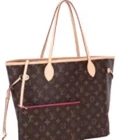 在飛比找蝦皮購物優惠-LV 桃紅子母包Monogram Neverfull M41