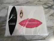 Vintage Penneys White Fine Combed Percale Double Bed Flat Top Sheet Cotton NOS