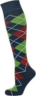 [Mysocks] Children Knee High Socks Argyle Navy Red Green