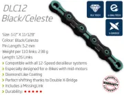 KMC DLC12 Chain — 126 Links / Celeste & Black — AUS STOCK — Bike Road Drivetrain