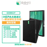 在飛比找PChome24h購物優惠-綠綠好日 適用 COWAY AP-1019C【兩年份濾網組】