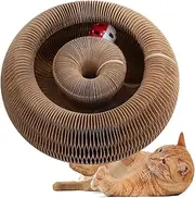 Kezvmhy Cat Scratch Board, Cat Scratch Pad | Ball Inside Indoor Cat Scratch Pad - Small Medium Large Breed of Furniture Protection Cardboard Pet Kitten Mental Exercise Equipment