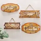 Unique Wood Fish Wall Hanging Ornaments Handmade Fish Decor Hook Living Room