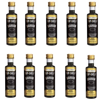 10 x Still Spirits Top Shelf Bourbon Flavouring Essences 50ml Home Brew Alcohol