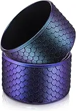 Kisangel Silicone Tumbler Bottom Protectors Fish Scale Design Pack Oz Cup Sleeves Flexible Noise Reduction Cup Bottom Boots