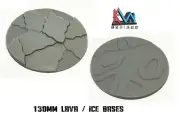 3D Printed - 130mm Scenic Lava / Ice / Earth Bases Style Bases - 2 Styles