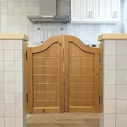 Swinging Door Solid Wood Saloon Door Swinging, Interior Western Bathroom Door with Hinges, Kitchen Small Cafe Swing Doors Home Decor, Butler Partition Door (Size : W110xH90cm(43 5/16" x35 7/16"))