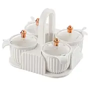 Sauce Container Lid Seasoning Storage Container Grids Box Seasoning Container Set Compartment Condiment Box