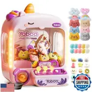 Unicorns Claw Machine for Kids Girls, Mini Arcade Candy Vending Machine, Coin