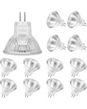 Mr11 Halogen Bulbs (pack Of 12), Gu4 Halogen Lamp 12v 20w, Mr11 Gu4 Dimmable Bulb Glass Cover For Ceiling Light, 2 Pin Halogen Bulb 2700k Warm White